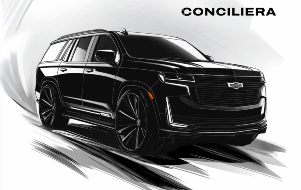 High-end Chevrolet Suburban SUV with professional chauffeur for group and VIP transportation