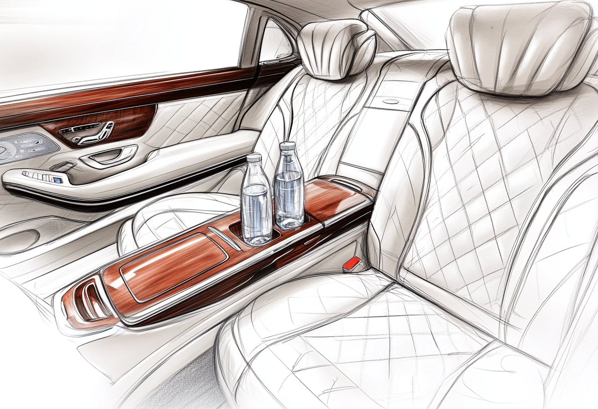 Chauffeur-driven luxury car with onboard Wi-Fi, refreshments, climate control, and multilingual professional chauffeur Chauffeur-driven luxury car with onboard Wi-Fi, refreshments, climate control, and multilingual professional chauffeur