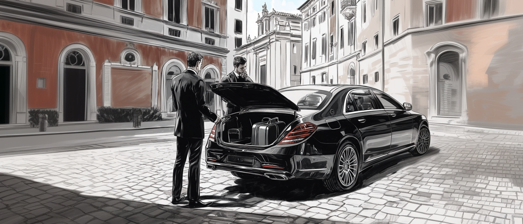 Full-day luxury chauffeur service with dedicated professional driver and executive car Full-day luxury chauffeur service with dedicated professional driver and executive car