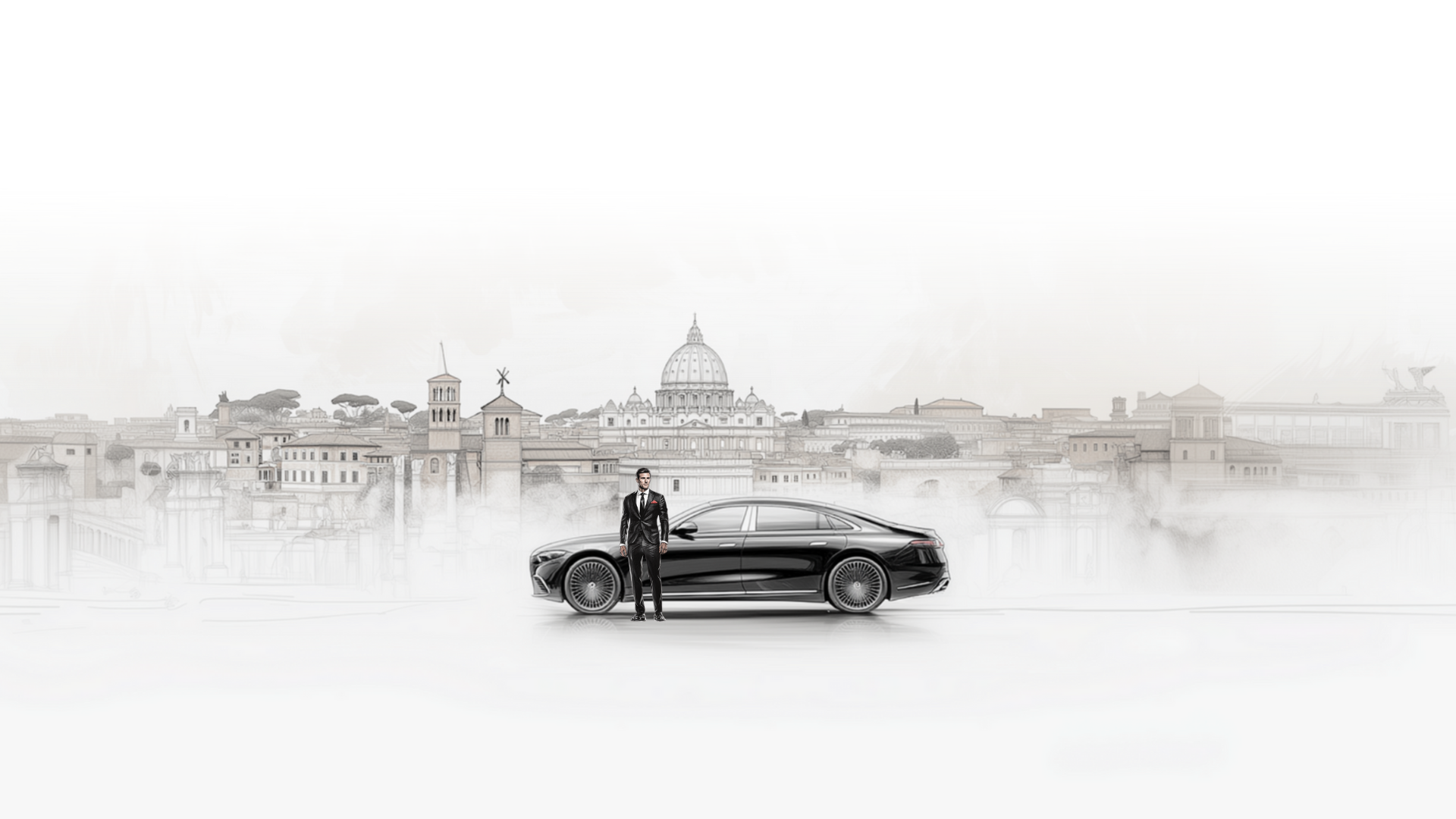 Conciliera luxury car with a private driver
