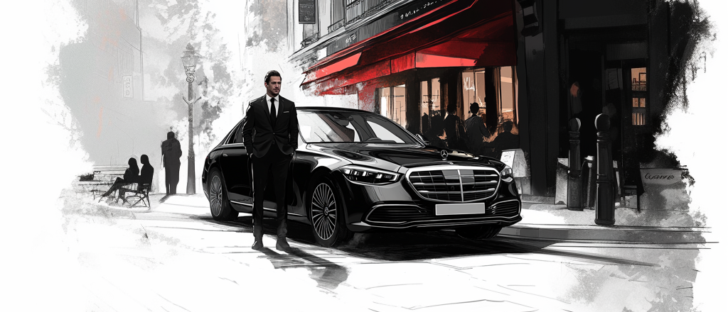 Professional chauffeur at disposal for corporate executives and VIP city transfers Professional chauffeur at disposal for corporate executives and VIP city transfers