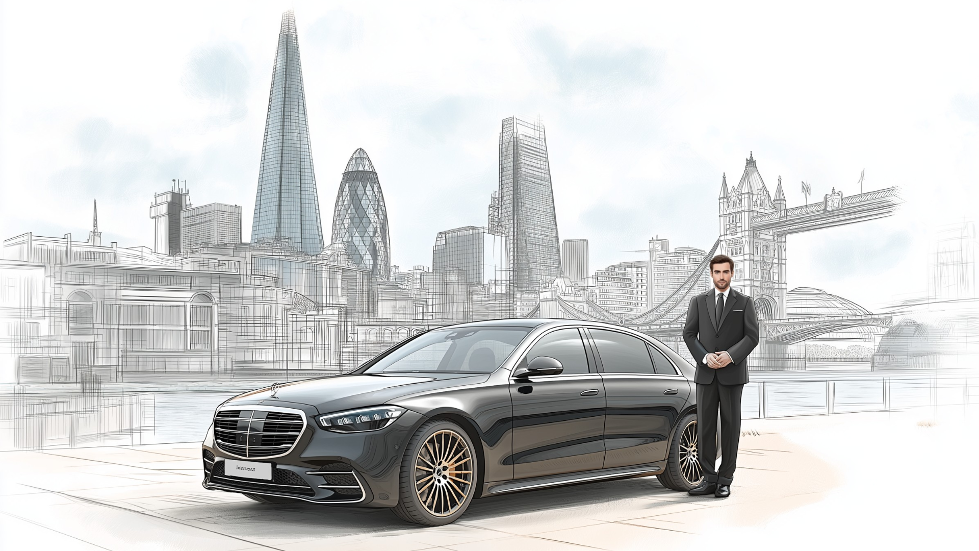 Conciliera Mercedes S class with a private driver